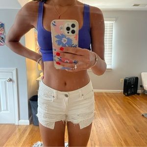 American Eagle White Denim Shorts